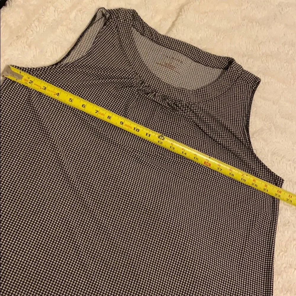 Talbots black and white houndstooth sleeveless top XL - Picture 4 of 8